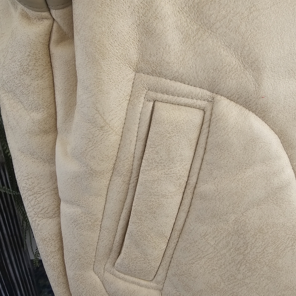 Shearling Aviator Jacket Leather Sand - Picture 4 of 16